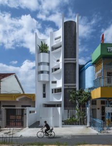 Nhà phố tổ hợp những đường cong