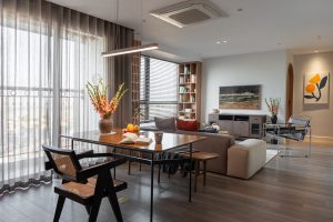Căn hộ 110 m2 bớt phòng ngủ để nới rộng không gian chung