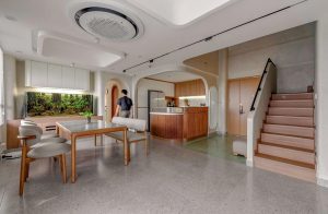 Căn hộ thông tầng thiết kế tối giản, không phòng khách