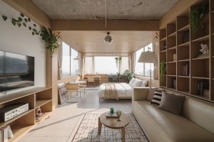 Căn hộ 50 m2 thiết kế như sân khấu ngắm cảnh thành phố