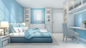 Sơn nhà màu trắng xanh – Làm dịu mát cho tổ ấm