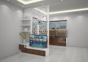 10+ mẫu vách ngăn phòng khách và bếp bằng nhựa