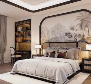 Giấy dán tường Indochine – Nâng tầm vẻ đẹp Á Đông đương đại