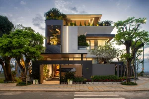 Biệt thự 462 m2 tại Đà Nẵng dùng hình khối hiện đại