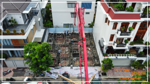 Cập nhật hình ảnh công tác đổ bê tông móng Mrs. Nữ’s Villa