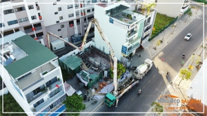 Cập nhật hình ảnh đổ bê tông vách hầm Mrs. Diễu’s House