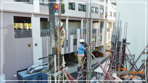 Cập nhật hình ảnh đổ bê tông cột lầu 1 Mrs. Diễu’s House