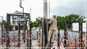 Cập nhật hình ảnh đổ bê tông cột tầng trệt Mr. Thanh’s Villa
