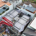 Cập nhật hình ảnh công tác đổ bê tông dầm, sàn lầu 2 Mrs. Hải's Villa