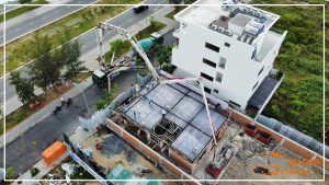 Cập nhật hình ảnh đổ bê tông dầm, sàn lầu 1 Mr. Thiết’s Villa